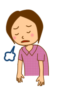 ため息をつく女性のイラスト